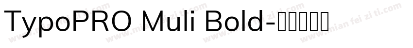 TypoPRO Muli Bold字体转换